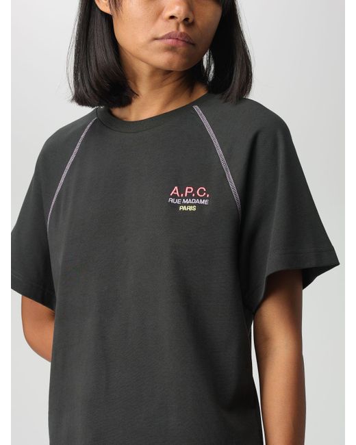 A.P.C. T-shirt in Black | Lyst UK
