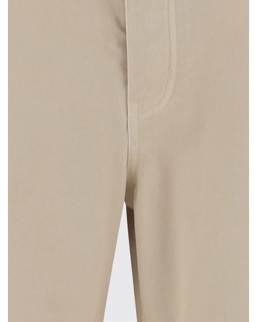 Burberry Natural Cotton Wide Leg Trousers for men