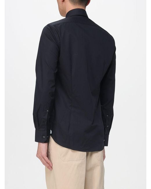Michael Kors Blue Classic Stretch Cotton Shirt for men