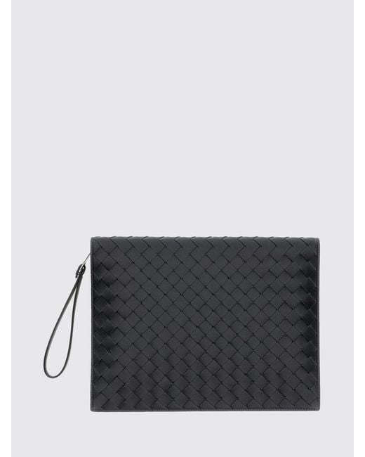 Bottega Veneta Gray Woven Leather Document Holder for men