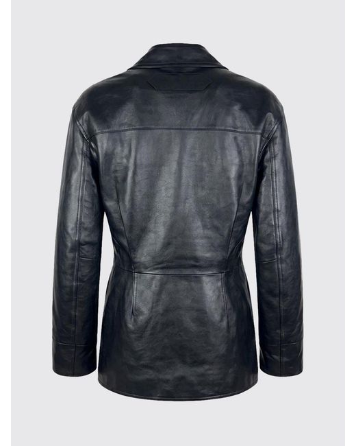 Jacquemus Blue The Gardian Single-Breasted Leather Blazer With Three-Button Closure for men