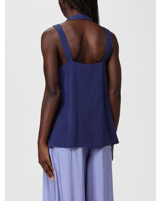 Emporio Armani Blue Viscose Top