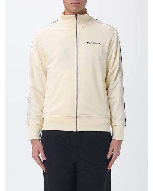 Palm Angels Natural Acetate Zip Sweatshirt for men