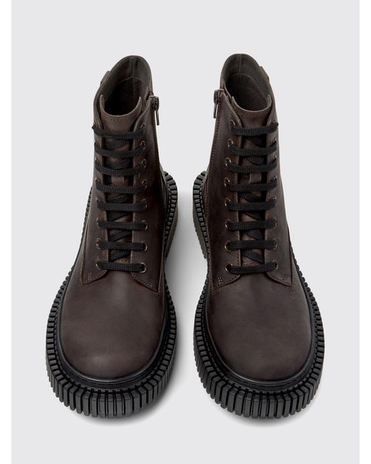 Camper Black Pix Berlin Leather Ankle Boot