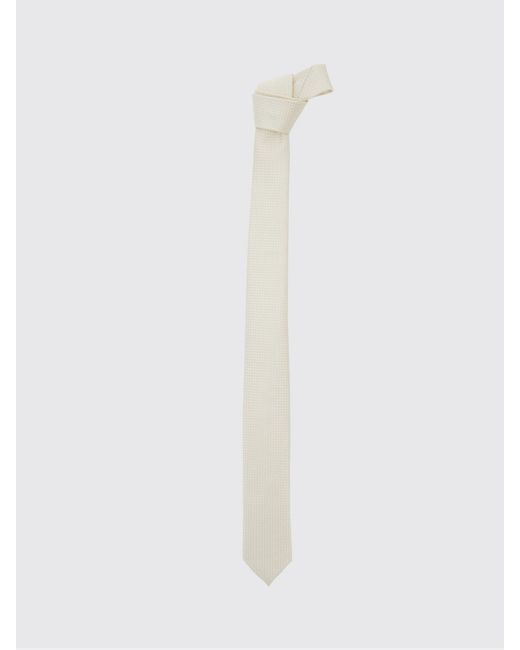 Emporio Armani White Abstract Jacquard Tie for men
