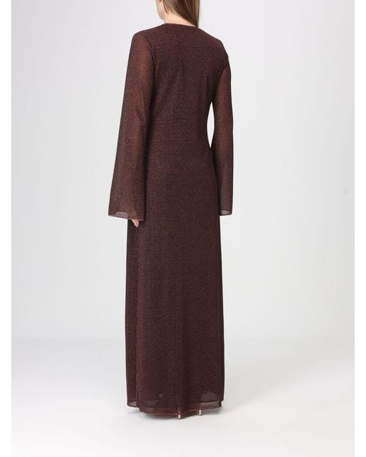 Oseree Red Lurex Long Dress