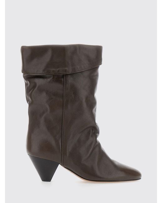 Isabel Marant Brown Flat Ankle Boots