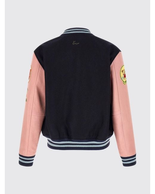 KENZO Blue Wool Varsity Jacket for men