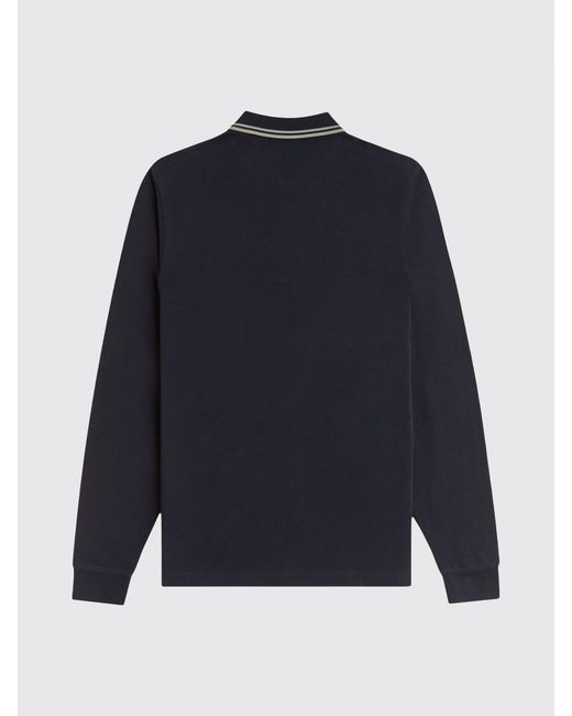 Fred Perry Blue Cotton Polo Shirt With Logo for men