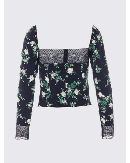 Dolce & Gabbana Black Dolce &Amp Gabbana Floral Silk Top