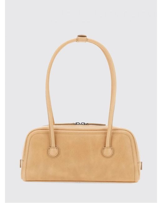 MARGE SHERWOOD White Aged Leather Boston Bag