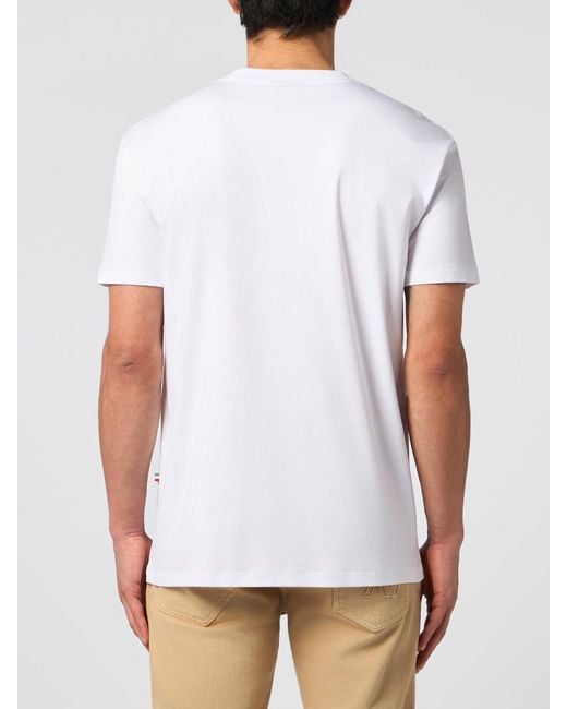 Billionaire White Basic Cotton T-Shirt for men