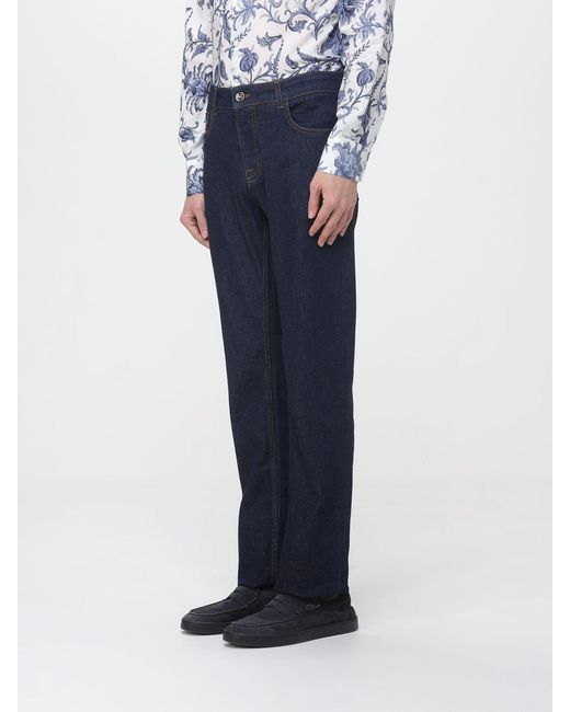Etro Blue Regular Jeans for men