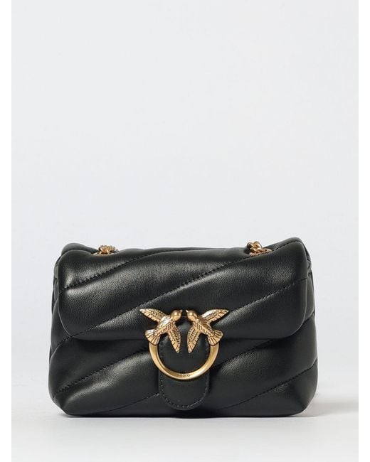 Pinko Black Baby Love Bag Puff Matelassé Nappa Bag