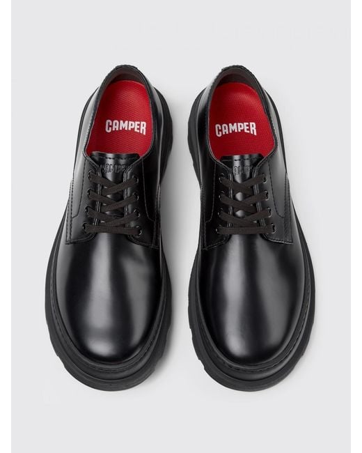 Camper Black Brutus+ Brushed Leather Derby for men
