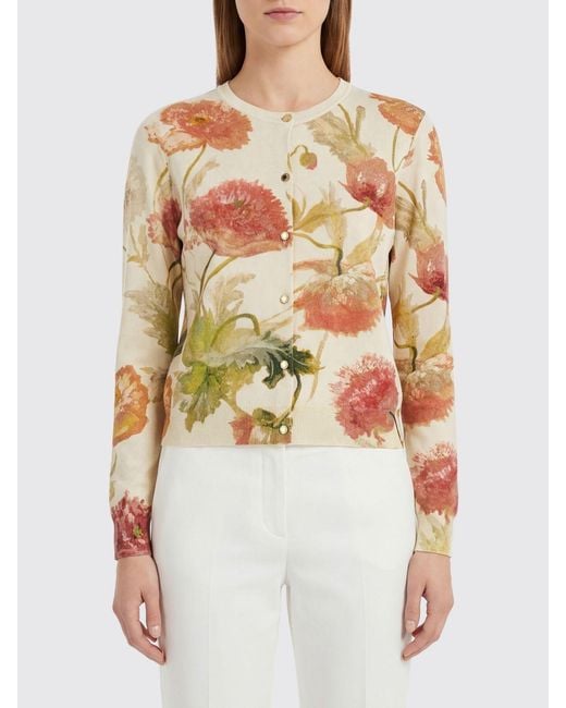 Carolina Herrera White Floral Cotton And Silk Cardigan