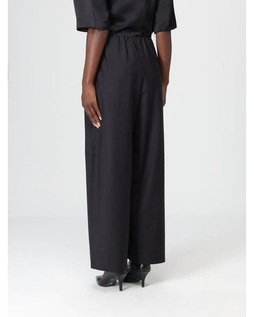 Totême Black Wool Drawstring Trousers