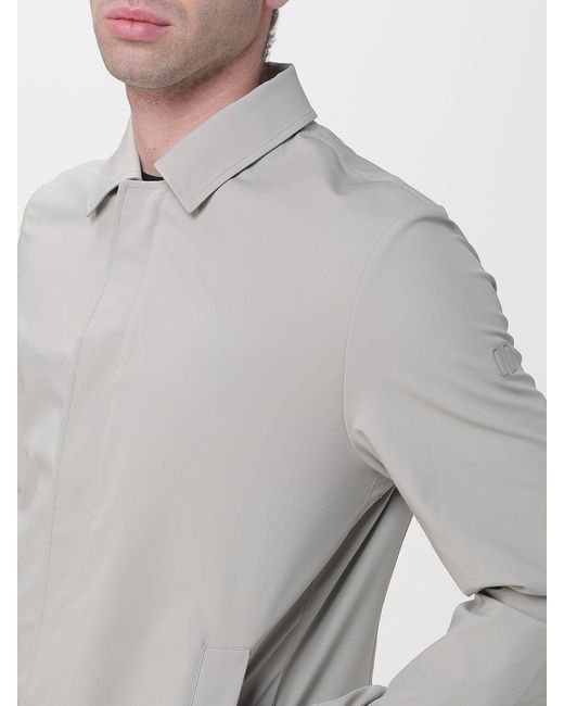 DUNO Gray Technical Fabric Waterproof Jacket for men