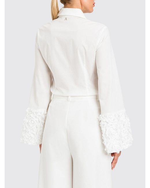Twinset White Stretch Cotton Shirt