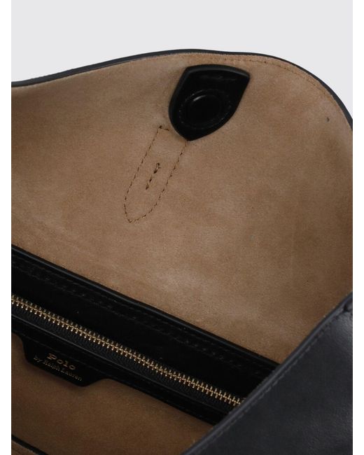 Polo Ralph Lauren Black Leather Hobo Bag