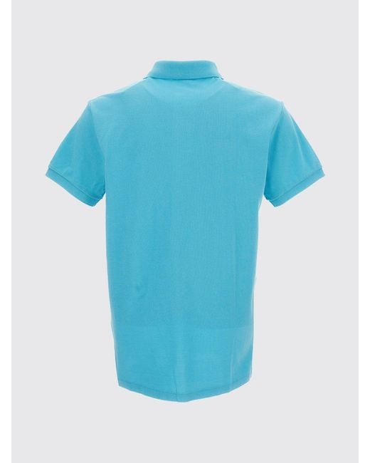 Polo Ralph Lauren Blue Pony Logo Cotton Polo Shirt for men