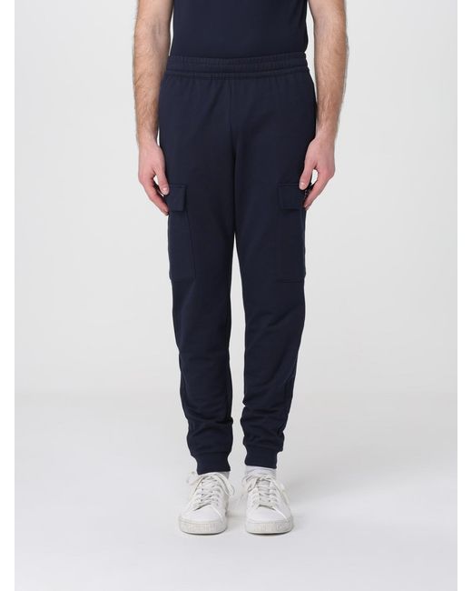 EA7 Blue Cotton Cargo Pants for men