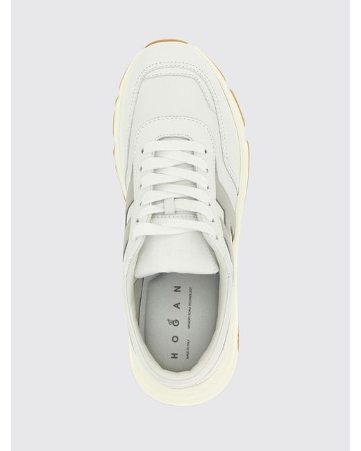 Hogan White Hyperlight Leather Sneakers for men