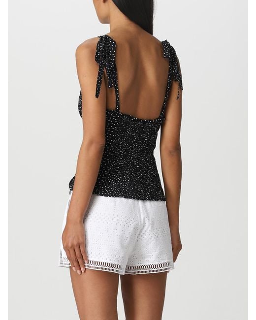 Top Femme Mar De Margaritas en coloris Black