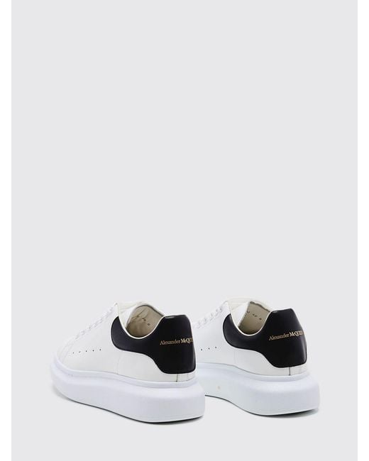 McQueen White Oversized Leather Sneakers for men