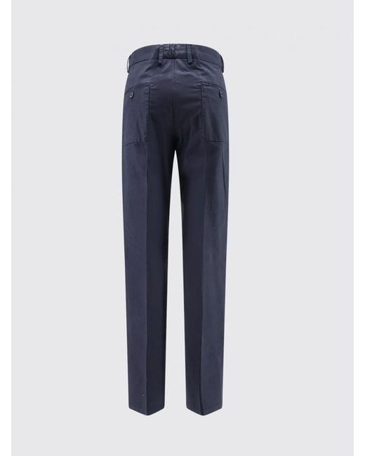 Aspesi Blue Mid-Rise Skinny Cotton Trousers With A Slim Fit