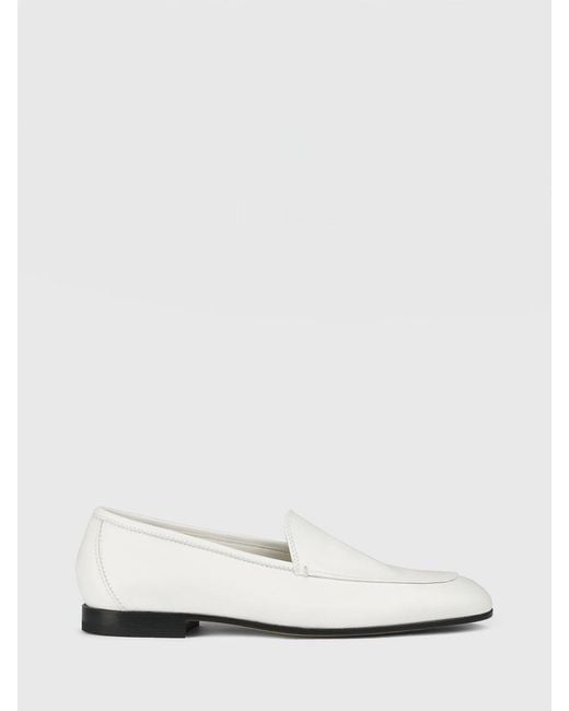 Doucal's White Leather Loafers