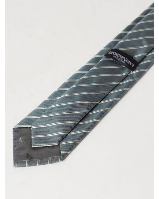 Cravatta in seta jacquard di Emporio Armani in Gray da Uomo