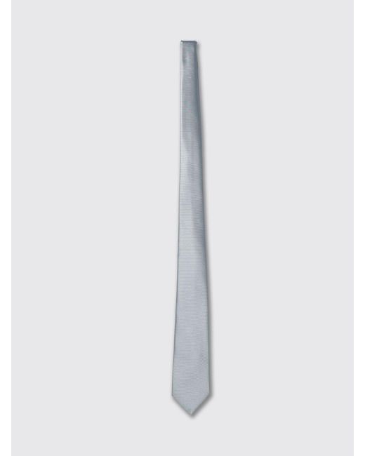 Emporio Armani White 7.5 Silk Tie for men