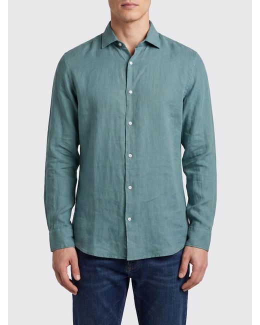 Brooksfield Blue Slim Fit Casual Shirt for men