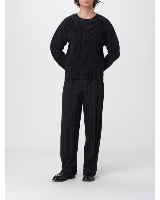 Homme Plissé Issey Miyake Black Crepe Tailored Trousers for men