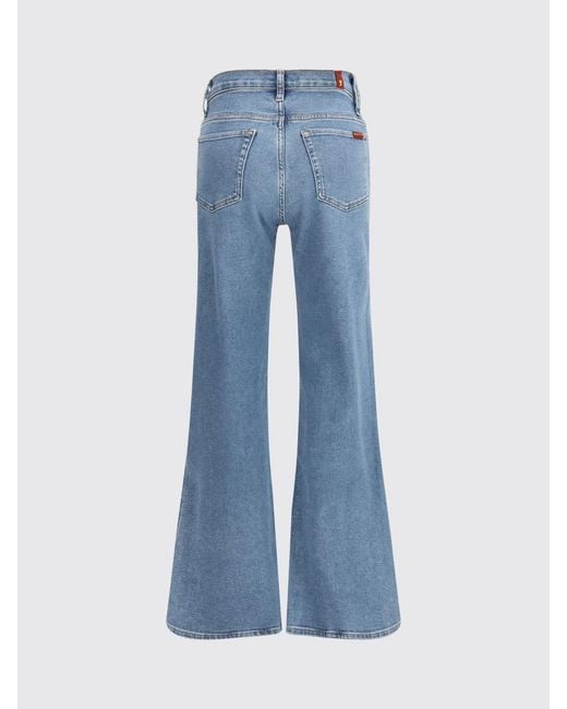 7 For All Mankind Blue Flared Jeans