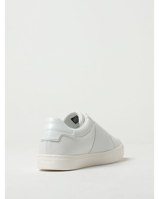 Sneakers in pelle di Calvin Klein in White