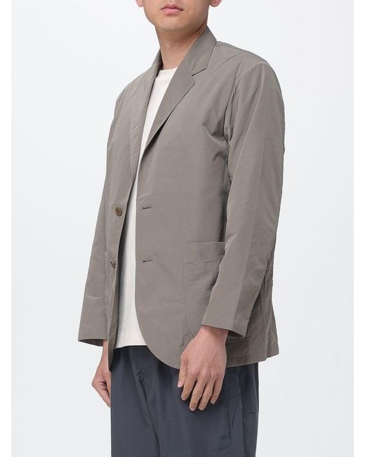 Goldwin Gray Single-Breasted Nylon Blazer for men