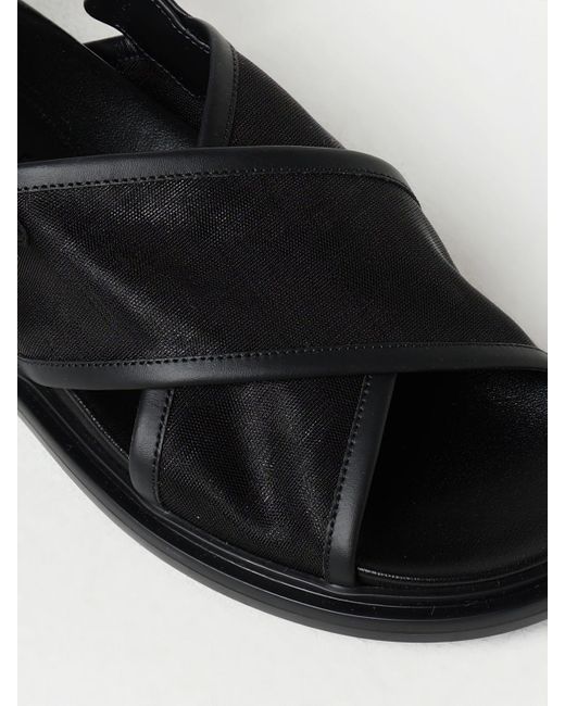 Sandalo in nylon e pelle di Marni in Black