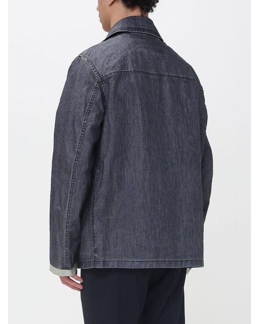 Fay Blue 4 Ganci Linen Canvas Jacket for men