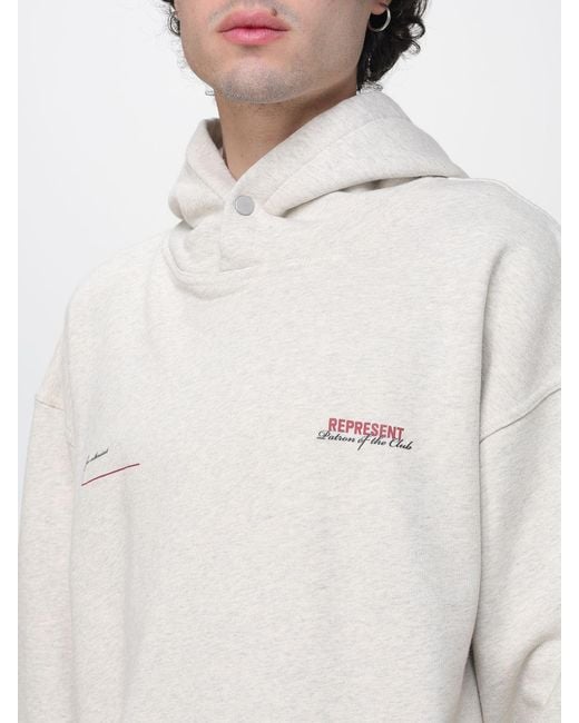 Sudadera Con Capucha De Algodón Con Logo Represent de hombre de color White