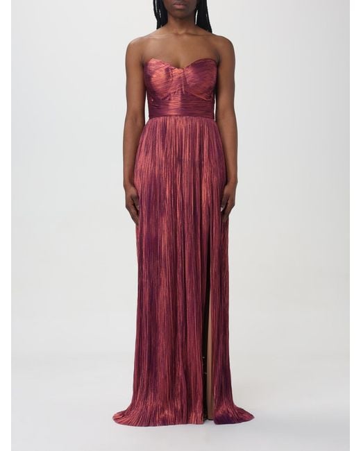 Maria Lucia Hohan Red Silk Karlie Bardot Gown