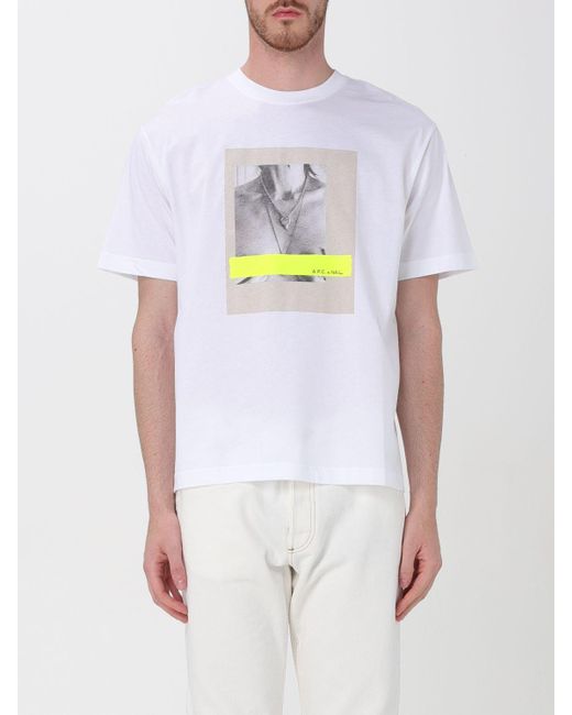 T-shirt con stampa di A.P.C. in White da Uomo