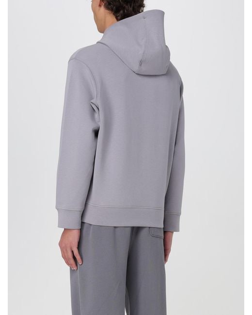 Emporio Armani Gray Logo Hoodie for men