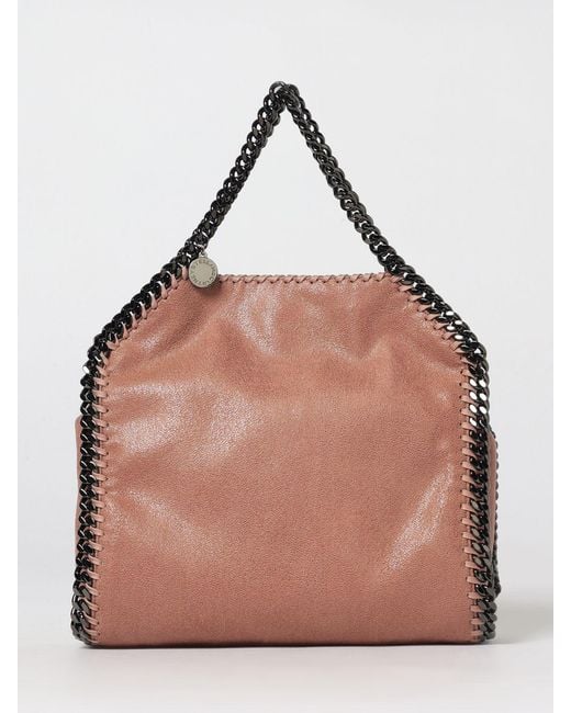 Stella McCartney Pink Falabella Cracked Synthetic Suede Mini Bag