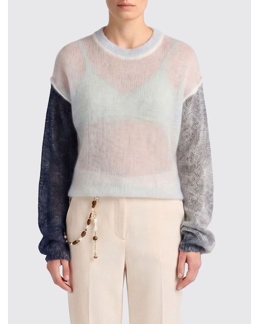 Momoní Natural MomonÌ Color-Block Mohair Wool Pullover