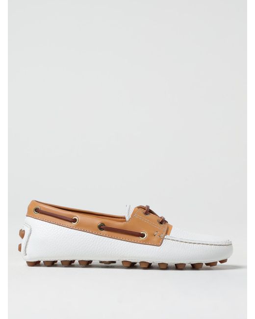 Tod's White Mokassins Damen