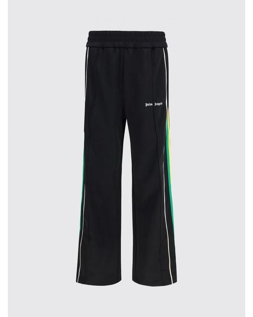 Palm Angels Blue Technical Fabric Jogging Trousers for men