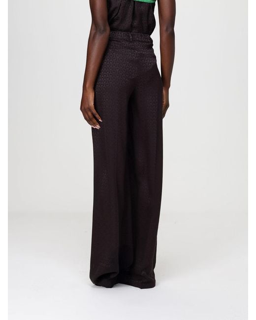 Gucci Black Silk Wide-Leg Trousers With Horsebit Motif