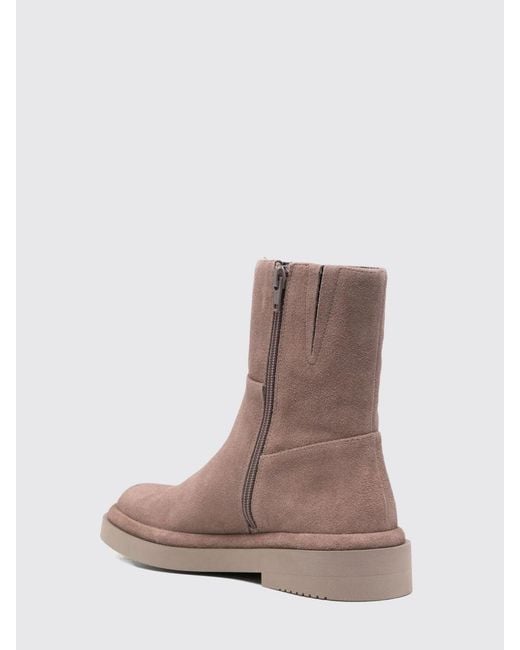 Paloma Barceló Brown Flat Ankle Boots